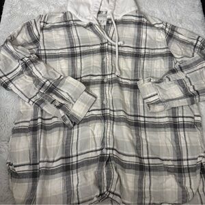 American Eagle Hooded Flannel